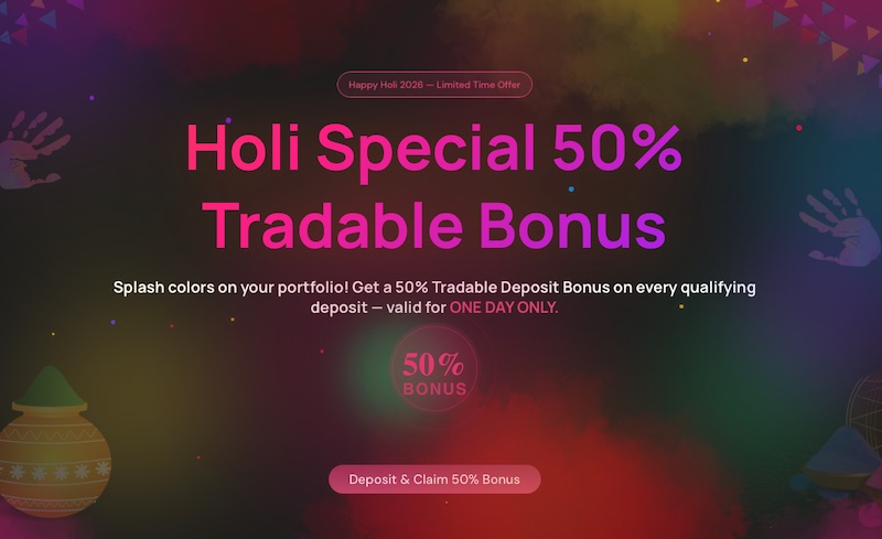 NXG Markets – 50% Holi Special Bonus