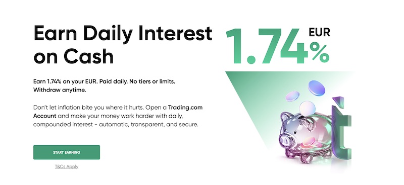 Trading.com Offers Daily Cash Interest Up to 3.82% AER with Full Flexibility