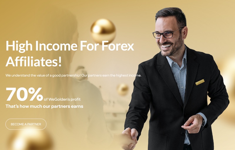 Earn Big with WeGolden: Forex Affiliate Program Offers 70% Profit Share, $16 Per Lot, and Daily Payouts