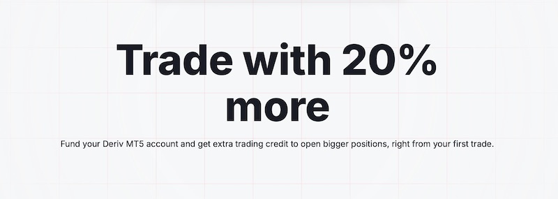 Deriv ─ 20% Deposit Bonus