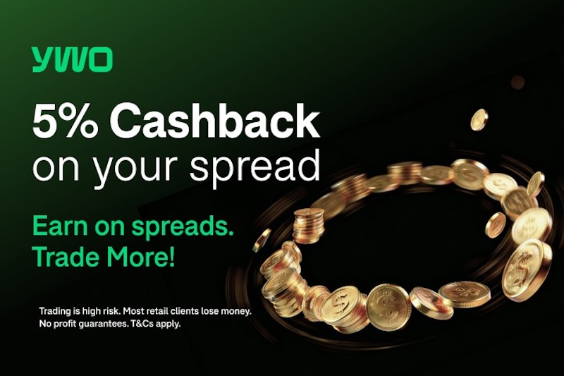 YWO Launches 5% Spread Cashback Program for Active Forex Traders Until 31 May