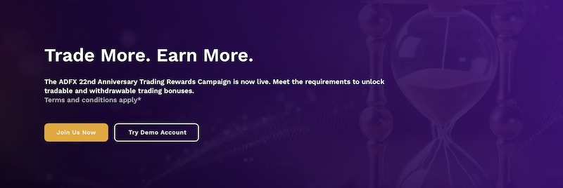 ADFX – 22nd Anniversary Trading Bonus