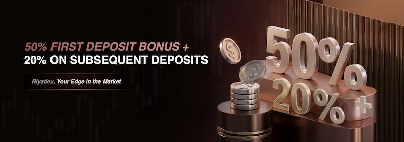 RIYADEX - 50% + 20% Deposit Bonus