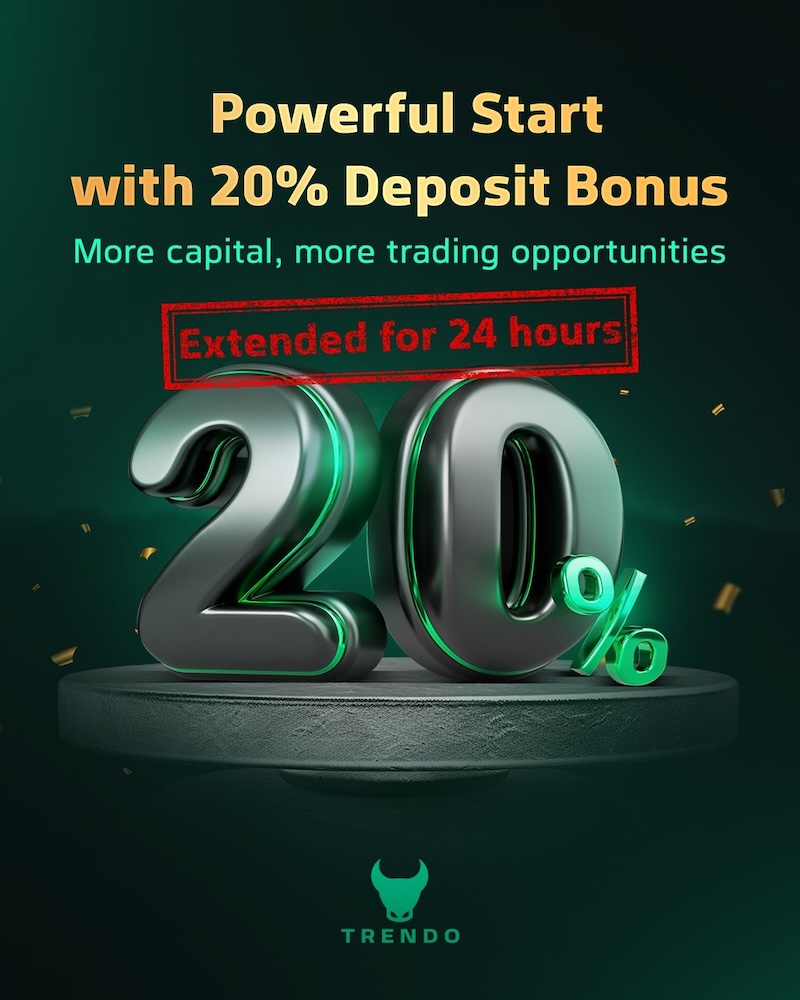 Trendo Extends 20% Deposit Bonus Until April 21 for Limited-Time Trading Boost