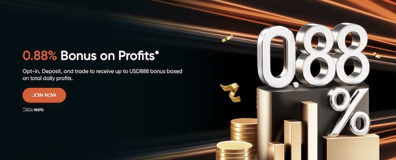 Vantage Introduces 0.88% Bonus on Daily CFD Profits Promotion Offering Up to USD888 Reward