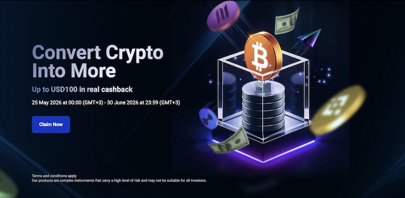 VT Markets Launches Crypto Cashback Deal Offering Up to $100 in Trading Cashback for Crypto Deposits