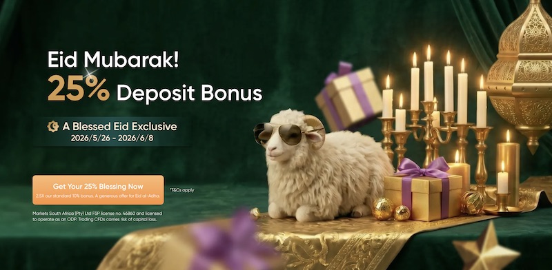 Markets.com - 25% Eid Mubarak Bonus