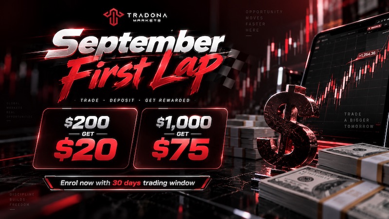 Tradona Markets ─ First Lap Bonus