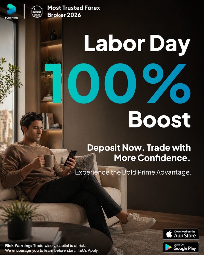 Double Your Trading Power: Bold Prime Unveils Labor Day 100% Deposit Boost