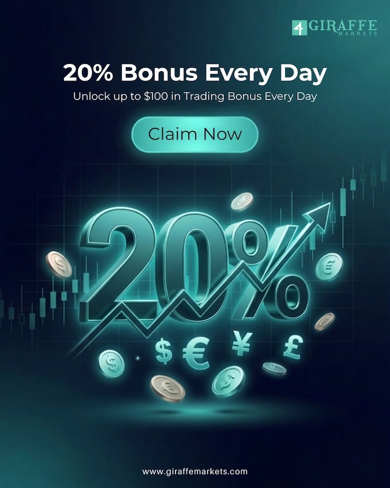 Giraffe Markets Launches 20% Tradable Bonus Promotion with Daily Rewards of Up to $100
