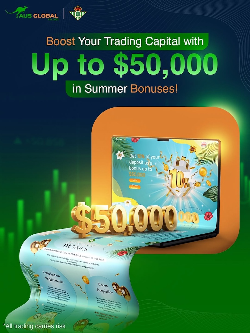 AUS Global Launches Summer 10% Deposit Bonus Up to $50,000 for Eligible Traders