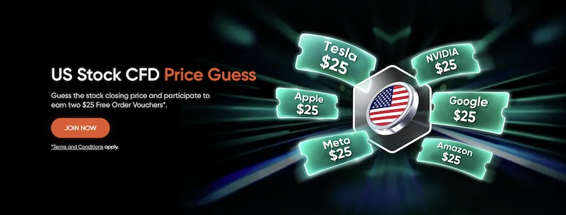 Vantage Launches US Stock CFD Price Guess Promotion with Free Order Vouchers and $500 Bonus Prize