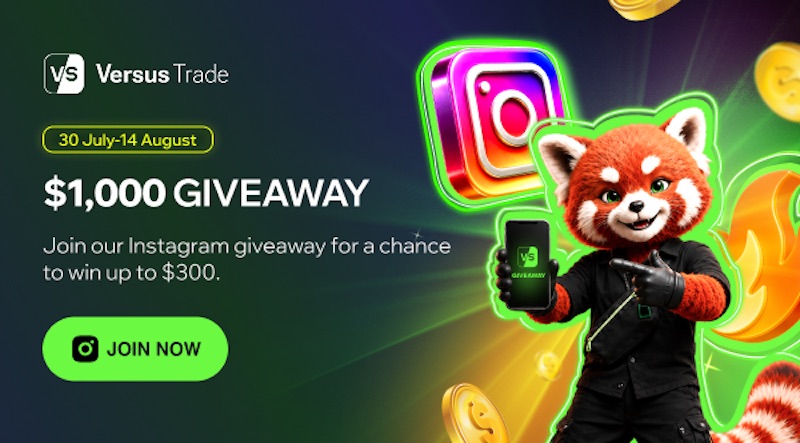 Versus Trade Launches $1,000 Giveaway with 12 Cash Prizes for Registered Clients