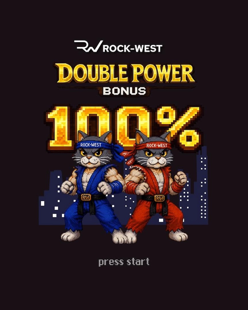 Rock-West Launches Double Power Bonus with 100% Deposit Match and Up to $10,000 in Rewards