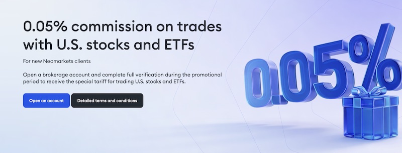 NeoMarkets Launches Limited-Time 0.05% Commission Promotion for New U.S. Stocks and ETFs Traders