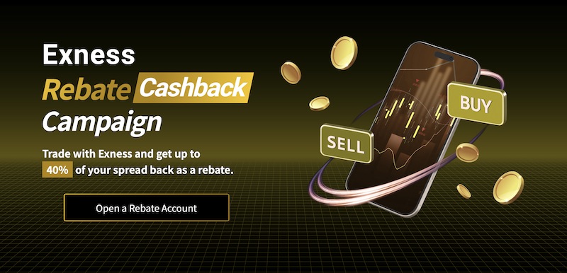 Exness Rebate Campaign Offers Up to 40% Spread Cashback for Eligible Traders