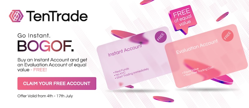 TenTrade Launches Limited-Time Promotion with Free Evaluation Account on Every Instant Account Purchase
