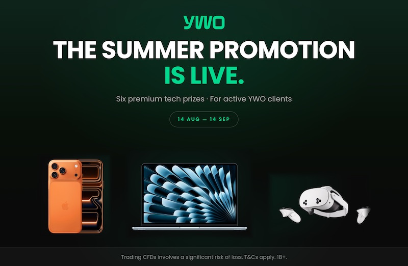 YWO Summer Giveaway Offers Six Apple and Meta Prizes for Qualifying Forex and Metals CFD Trading