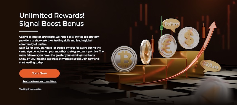 WeTrade Launches Signal Boost Bonus With Unlimited Cash Rewards for Strategy Providers Throughout August 2026