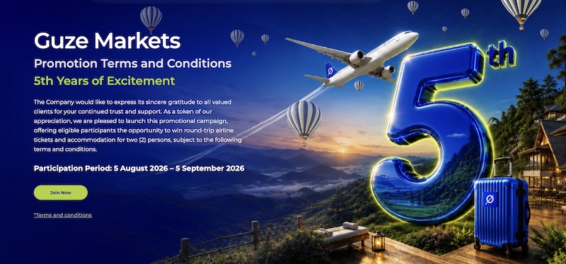 Guze Markets Launches “5th Years of Excitement” Promotion With Prize Draw for Travel Rewards