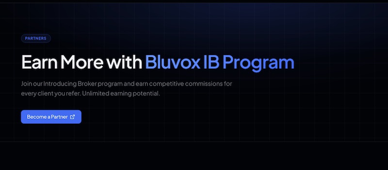 Bluvox Markets Promotes IB Program With Up to $15 Per Lot in Referral Rebates