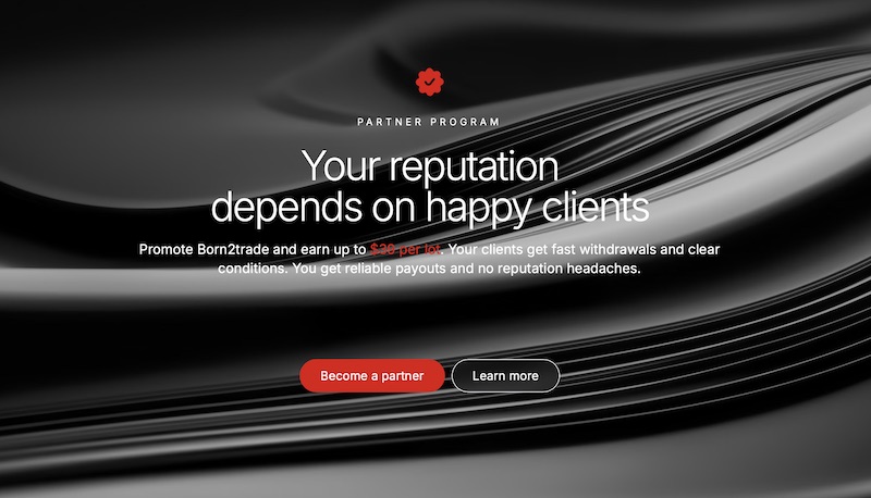 Born2trade Partner Program Offers Up to $39 Per Lot in Transparent Referral Commissions