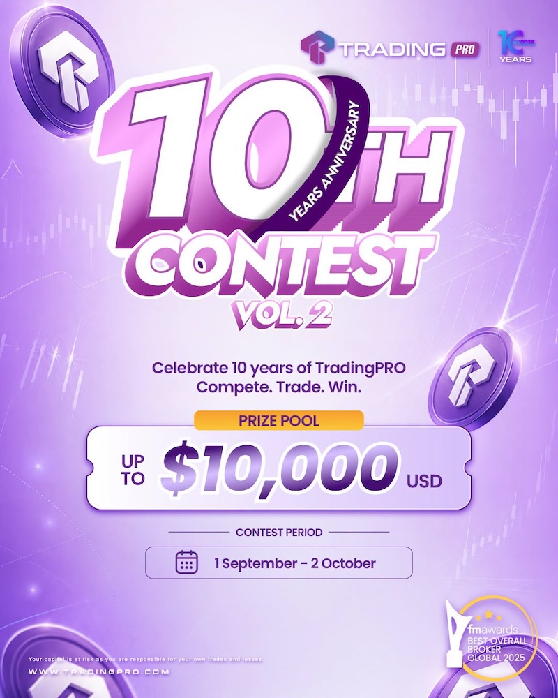 TradingPRO Launches 10 Years Anniversary Trading Contest Vol. 2
