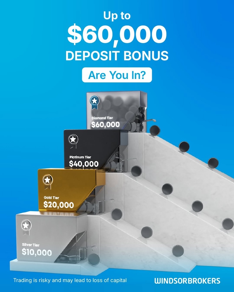 Windsor Brokers Offers Up to $60,000 Deposit Bonus Through Loyalty Rewards