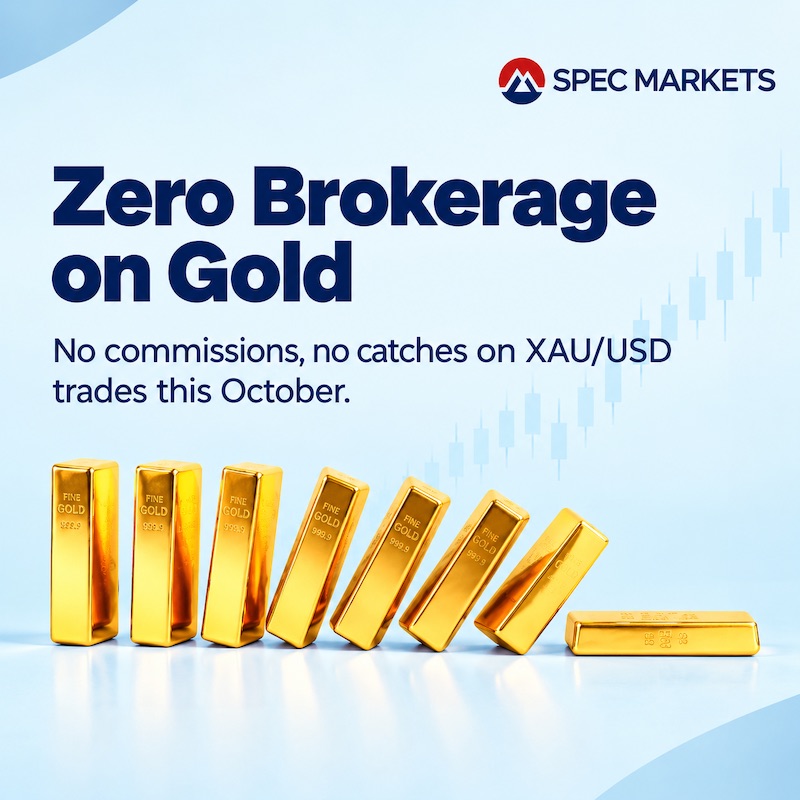 Spec Markets October Gold Campaign Offers Zero Net Brokerage on Eligible XAU/USD Trades
