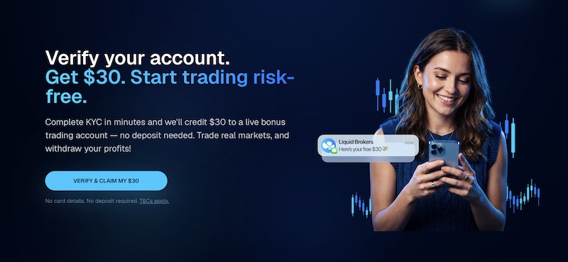 Liquid Brokers No Deposit Bonus - $30 Trading Bonus