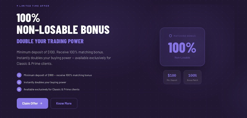 KAMA Capital Offers 100% Non-Losable Matching Bonus for Classic and Prime Account Holders