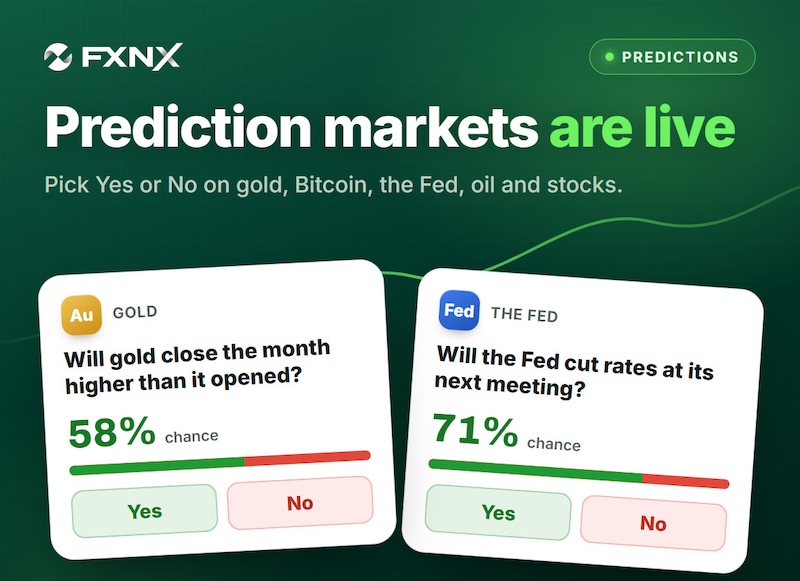 FXNX Launches Predictions With 100+ Live Market Questions and $1 Payouts Per Winning Share