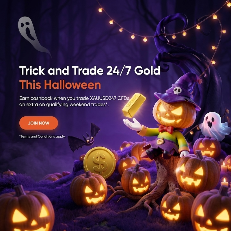 Vantage Launches Halloween Gold Trading Promotion With Cashback Rewards on XAUUSD247 CFDs