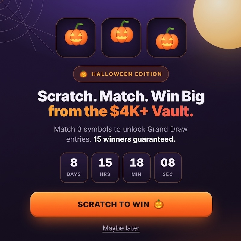 Bullwaves Launches Halloween Scratch-and-Win Promotion With $4,000+ in Prizes and 15 Winners