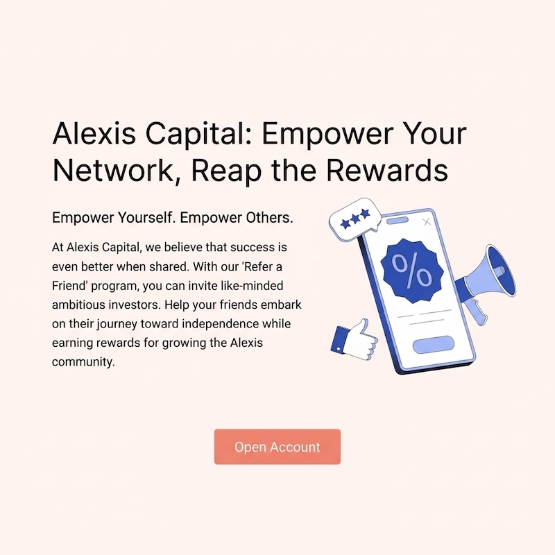 Alexis Capital Introduces Tiered Refer-a-Friend Program Offering Up to 30% in Referral Rewards