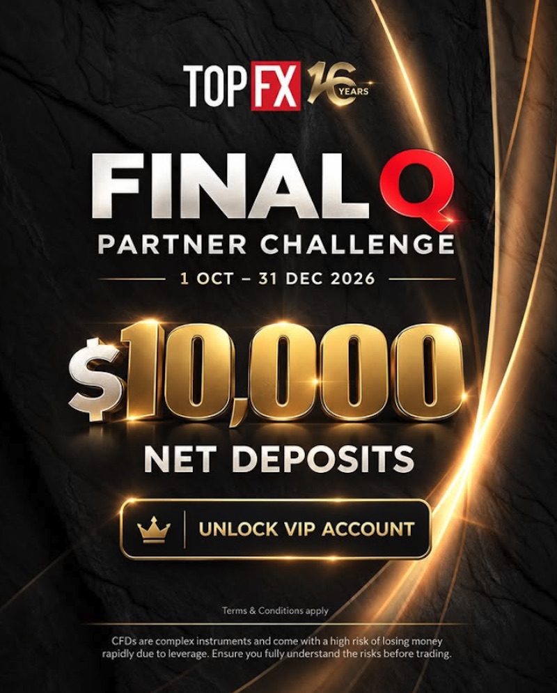 TopFX Launches Final Q Partner Challenge with VIP Account Benefits and Additional IB Rewards