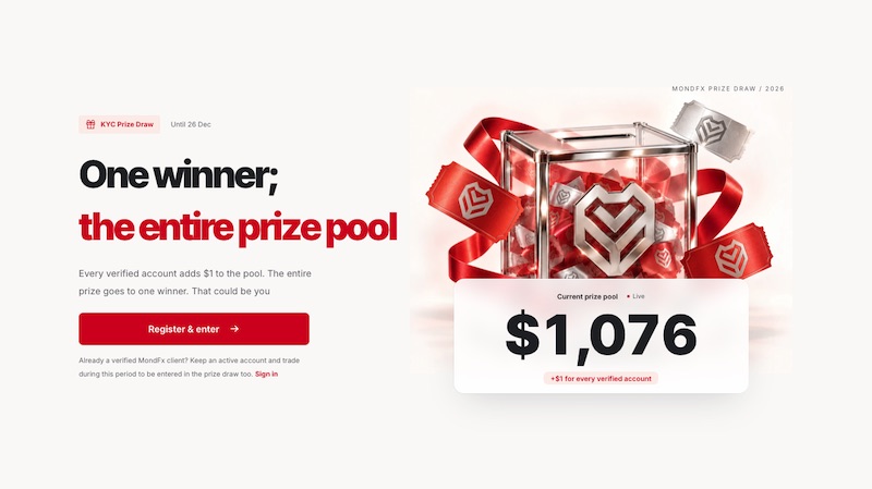 MondFx Launches 2026 KYC Prize Draw With Unlimited Prize Pool and One Grand Prize Winner