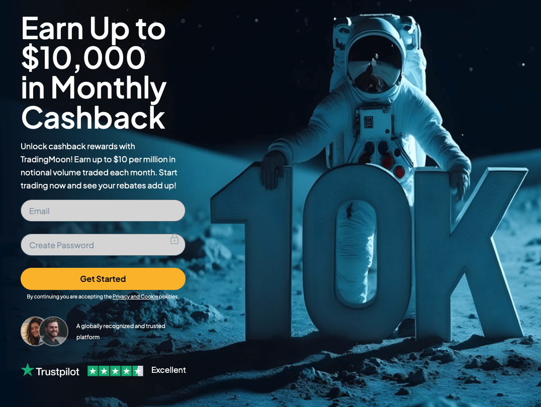 TradingMoon Cashback Promotion: Earn Up to $50 per $1 Million Traded